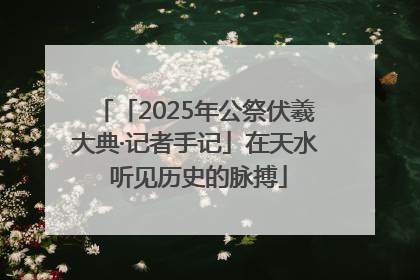 「2025年公祭伏羲大典·记者手记」在天水 听见历史的脉搏