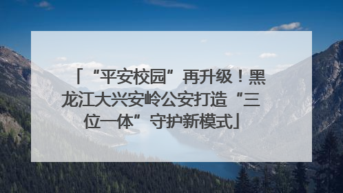 “平安校园”再升级！黑龙江大兴安岭公安打造“三位一体”守护新模式