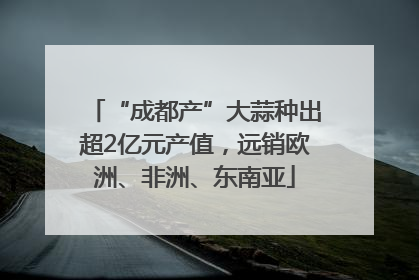 “成都产”大蒜种出超2亿元产值，远销欧洲、非洲、东南亚