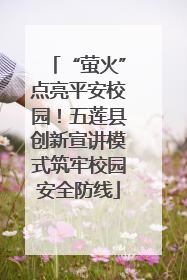 “萤火”点亮平安校园！五莲县创新宣讲模式筑牢校园安全防线