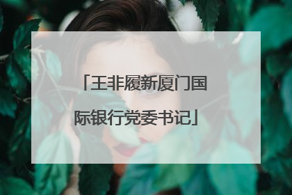 王非履新厦门国际银行党委书记
