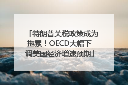 特朗普关税政策成为拖累！OECD大幅下调美国经济增速预期