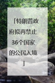 特朗普政府拟再禁止36个国家的公民入境