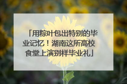 用粽叶包出特别的毕业记忆！湖南这所高校食堂上演别样毕业礼