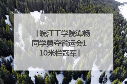 皖江工学院谭畅同学勇夺省运会110米栏冠军