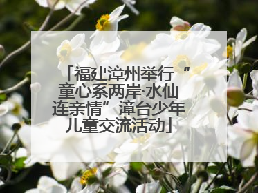 福建漳州举行“童心系两岸·水仙连亲情”漳台少年儿童交流活动