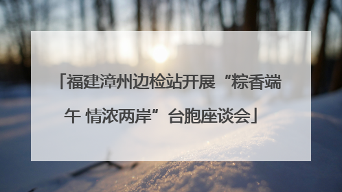 福建漳州边检站开展“粽香端午 情浓两岸”台胞座谈会