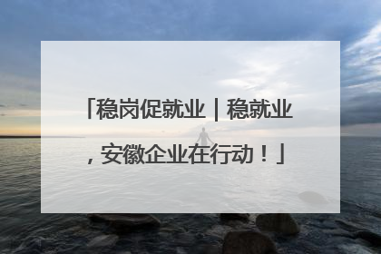 稳岗促就业｜稳就业，安徽企业在行动！