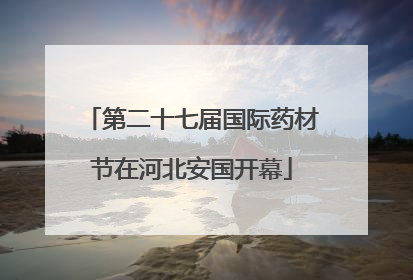 第二十七届国际药材节在河北安国开幕