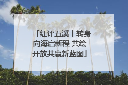 红评五溪丨转身向海启新程 共绘开放共赢新蓝图
