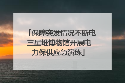 保障突发情况不断电 三星堆博物馆开展电力保供应急演练