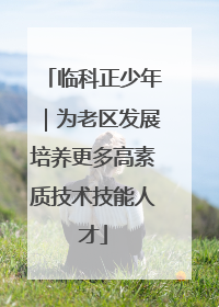 临科正少年｜为老区发展培养更多高素质技术技能人才