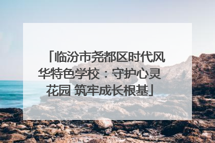 临汾市尧都区时代风华特色学校：守护心灵花园 筑牢成长根基