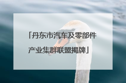 丹东市汽车及零部件产业集群联盟揭牌