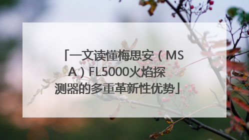 一文读懂梅思安（MSA）FL5000火焰探测器的多重革新性优势
