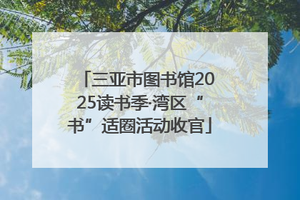 三亚市图书馆2025读书季·湾区“书”适圈活动收官