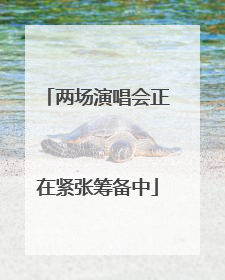 两场演唱会正在紧张筹备中