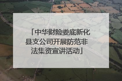 中华财险娄底新化县支公司开展防范非法集资宣讲活动