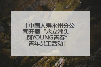 中国人寿永州分公司开展“永立潮头 别YOUNG青春”青年员工活动