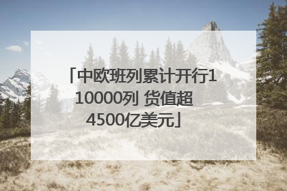 中欧班列累计开行110000列 货值超4500亿美元