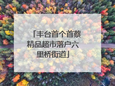 丰台首个首蔡精品超市落户六里桥街道