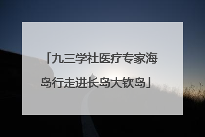 九三学社医疗专家海岛行走进长岛大钦岛