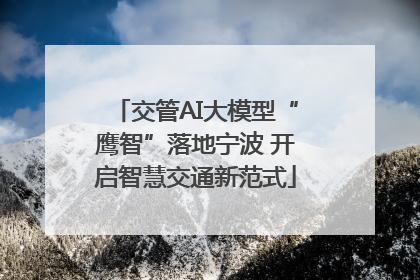 交管AI大模型“鹰智”落地宁波 开启智慧交通新范式