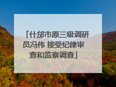 什邡市原三级调研员冯伟 接受纪律审查和监察调查