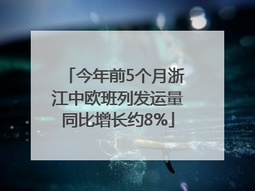 今年前5个月浙江中欧班列发运量同比增长约8%