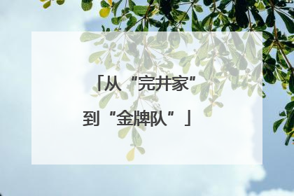 从“完井家”到“金牌队”