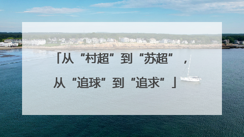 从“村超”到“苏超”，从“追球”到“追求”