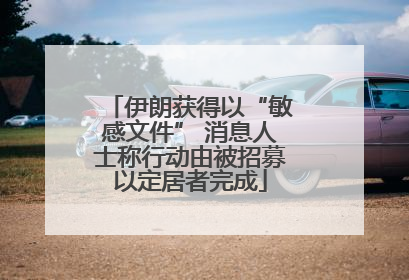 伊朗获得以“敏感文件” 消息人士称行动由被招募以定居者完成