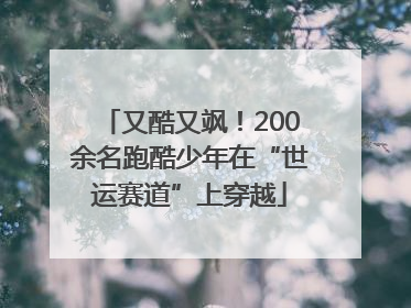 又酷又飒！200余名跑酷少年在“世运赛道”上穿越