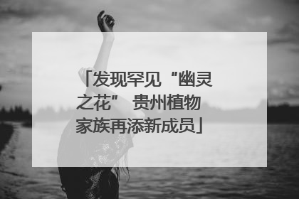 发现罕见“幽灵之花” 贵州植物家族再添新成员