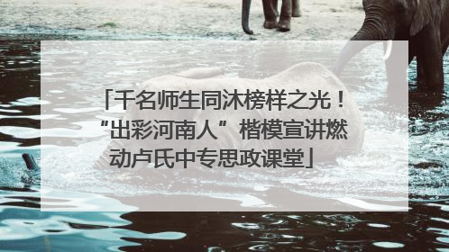 千名师生同沐榜样之光！“出彩河南人”楷模宣讲燃动卢氏中专思政课堂