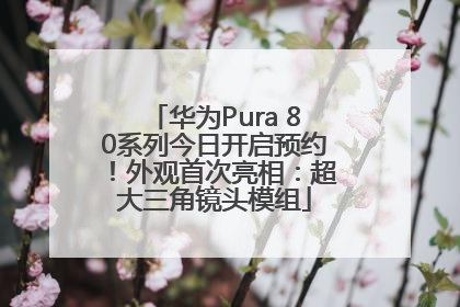 华为Pura 80系列今日开启预约！外观首次亮相：超大三角镜头模组
