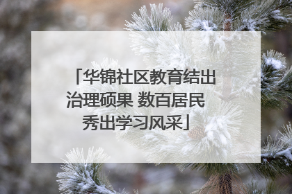华锦社区教育结出治理硕果 数百居民秀出学习风采