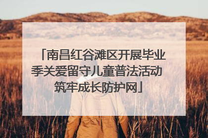 南昌红谷滩区开展毕业季关爱留守儿童普法活动 筑牢成长防护网