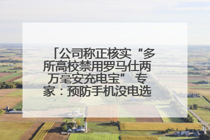 公司称正核实“多所高校禁用罗马仕两万毫安充电宝” 专家：预防手机没电选中等体积产品即可
