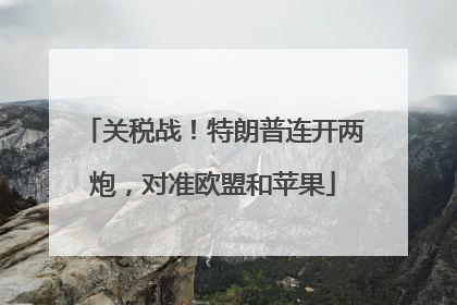 关税战！特朗普连开两炮，对准欧盟和苹果