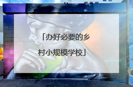办好必要的乡村小规模学校