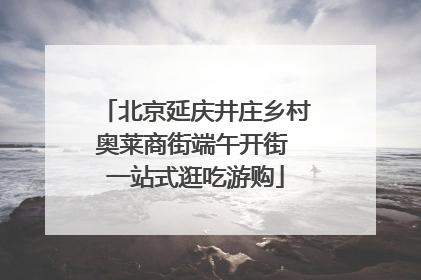 北京延庆井庄乡村奥莱商街端午开街 一站式逛吃游购