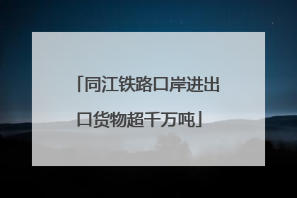 同江铁路口岸进出口货物超千万吨