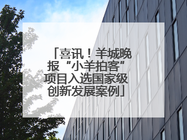 喜讯！羊城晚报“小羊拍客”项目入选国家级创新发展案例