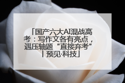 国产六大AI混战高考：写作文各有亮点，遇压轴题“直接弃考”丨预见·科技