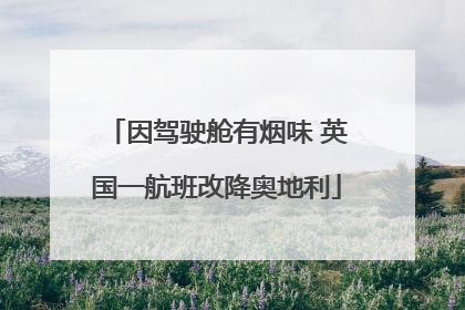 因驾驶舱有烟味 英国一航班改降奥地利