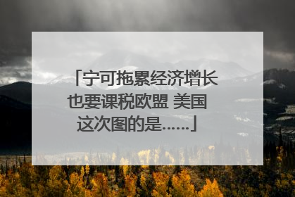 宁可拖累经济增长也要课税欧盟 美国这次图的是……