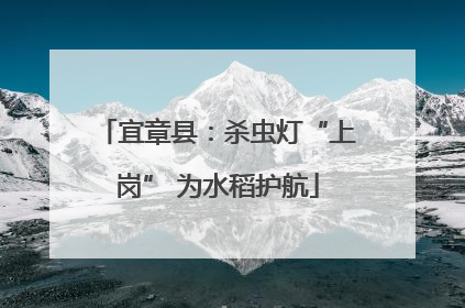 宜章县：杀虫灯“上岗” 为水稻护航