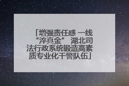 增强责任感 一线“淬真金” 湖北司法行政系统锻造高素质专业化干警队伍
