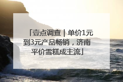 壹点调查｜单价1元到3元产品畅销，济南平价雪糕成主流